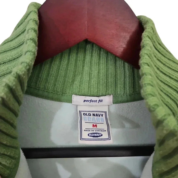 Old Navy Perfect Fit Lime Green Earthy Womens Fleece Sz Med - Picture 3 of 7